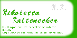 nikoletta kaltenecker business card